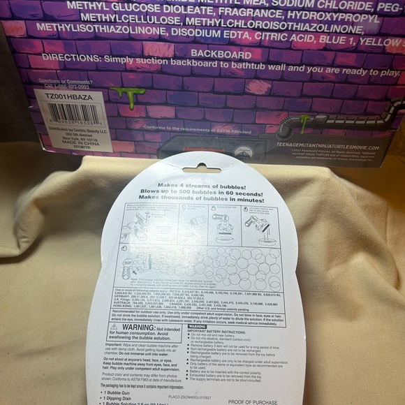 Teenage Mutant Ninja Turtle Bathtub Basketball Set in Box and Bubble Toy - Picture 3 of 11